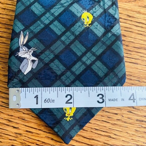 Vintage Looney Tunes Mania Necktie Bugs Bunny Tweety Silvester Taz Duffy - Picture 6 of 12